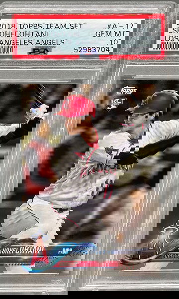 2018 Topps Team Set Shohei Ohtani PSA 10 - Low Pop! Best RC batting pic