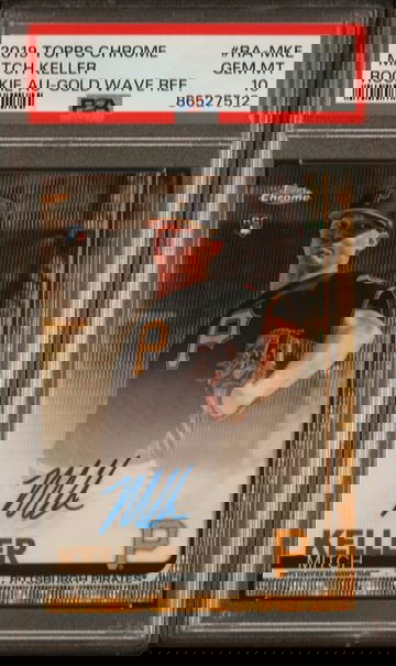 *POP 1!! 2019 Topps Chrome GOLD Refractor /50 AUTO MITCH KELLER RC PSA 10