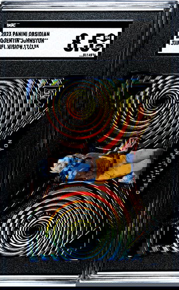 2023 Panini Obsidian #9 Quentin Johnston Tunnel Vision /135 SGC 8.5