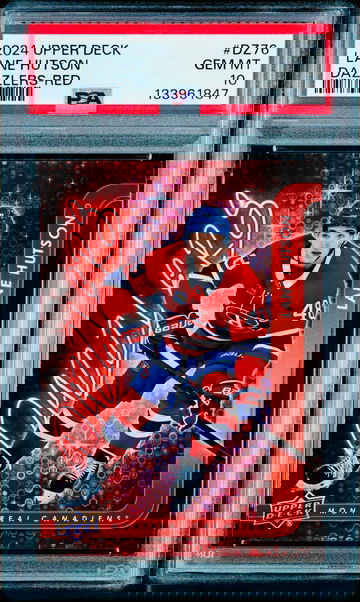 2024 Upper Deck LANE HUTSON Rookie Dazzlers Red SP PSA 10