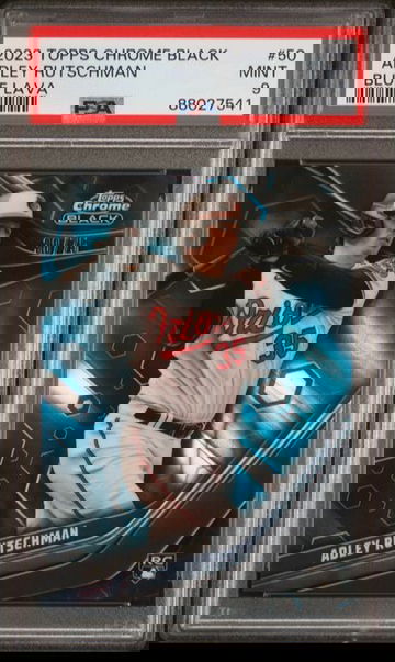 2023 Topps Chrome Black Adley Rutschman Blue Lava #/75 #50 PSA 9 [BL-3B.31]