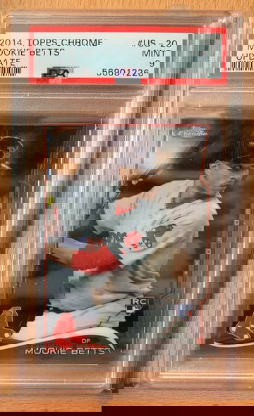 2014 Topps Chrome Update Mookie Betts Rookie PSA 9