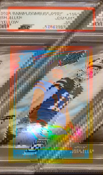 Josh Allen 2018 Optic Red/Yellow! Rookie PSA 10