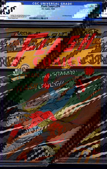 Flash Comics #58 (1944) CGC 4.0; Flash meets the Merman; Gardner Fox & Hibbard