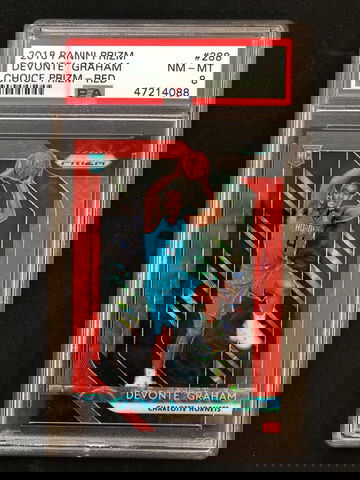 2018 Panini Prizm - Devonte Graham - Rookie Choice Red /88 PSA 8 Near Mint