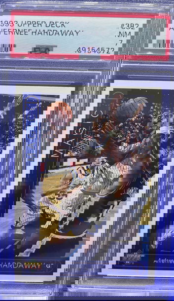 1993 UPPER DECK ANFERNEE HARDAWAY RC #382 PSA 7 NM NEAR MINT PENNY ORLANDO MAGIC