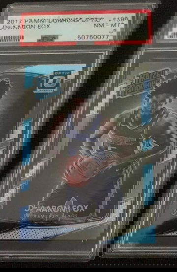 2018 Donruss Optic #196 De'Aaron Fox Rated Rookie RC PSA 8 NM-MT