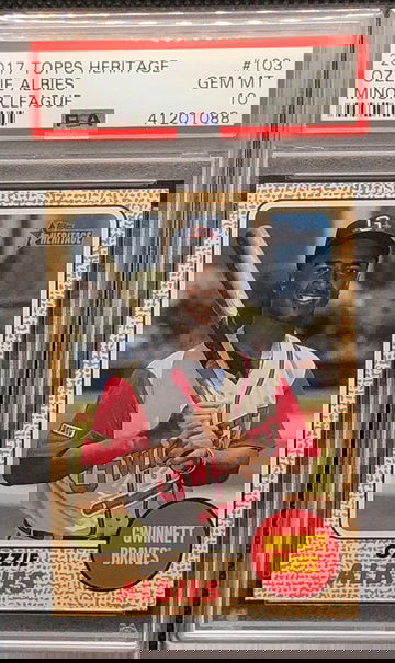 2017 Topps Heritage Ozzie Albies Minor League PSA 10