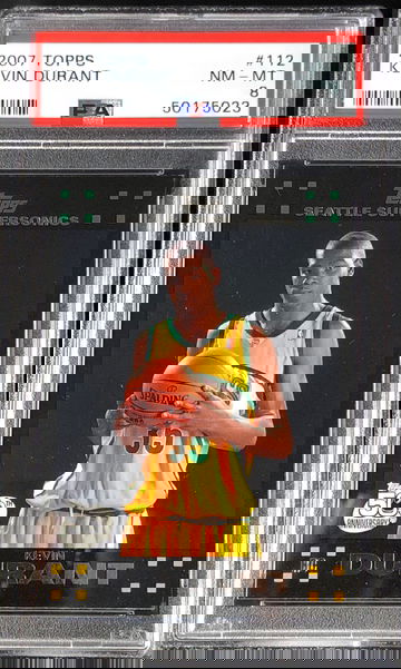 2007 Topps Kevin Durant Black Border PSA 8