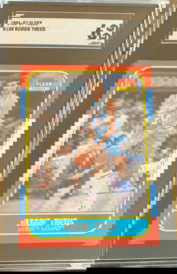 1986-87 Fleer Basketball Card #108 Reggie Theus  - Graded SGC 6 EX NM