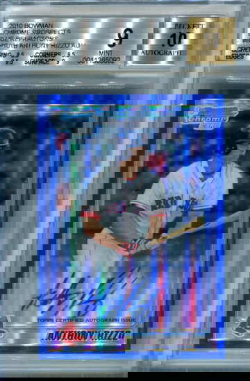 Anthony Rizzo blue refractor BGS 9 auto 10 /150