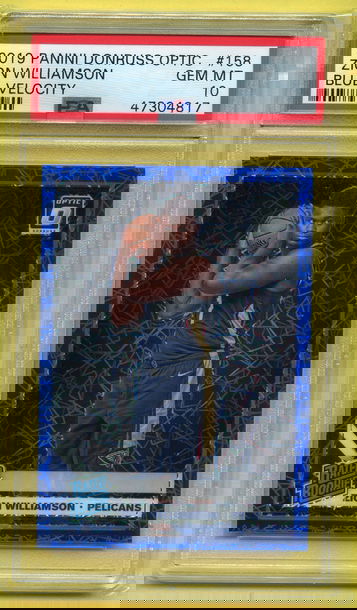 ZION WILLIAMSON 2019 OPTIC Blue Velocity PSA 10