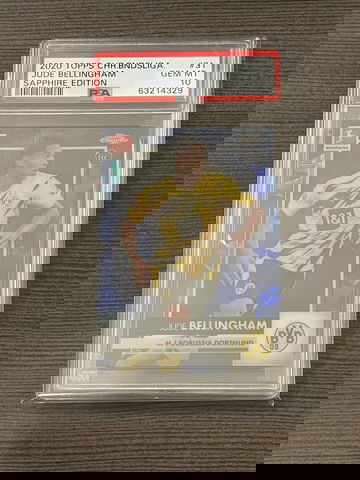2020 Topps Chrome Bundesliga Sapphire Jude Bellingham Rookie PSA 10