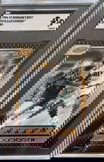 1996-97 Bowman's Best Allen Iverson Retro SGC 9 Rookie 76ers RC 