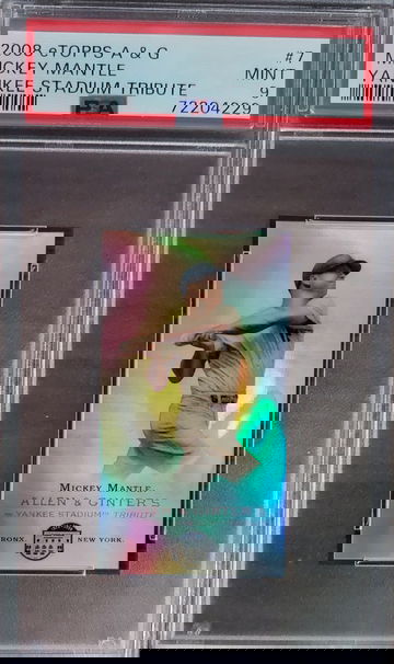 2008 eTopps Allen & Ginter Mickey Mantle Yankee Stadium Tribute /1499 PSA 9