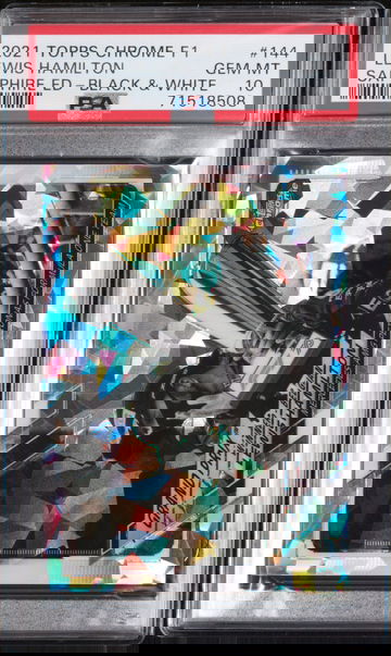 2021 Topps Chrome F1 Sapphire Lewis Hamilton Black & White /15 Formula 1 #144