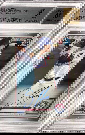 Sam Huff 2020 Bowman Chrome Prospects Auto BGS9/10 Mint