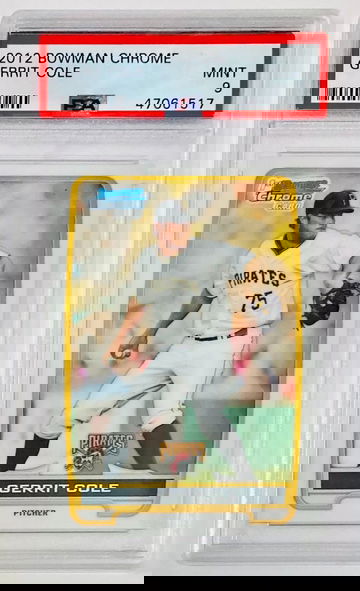 Gerrit Cole 2012 1st Bowman Chrome Rookie Card RC PSA 9 MINT Pirates / NY Yankees