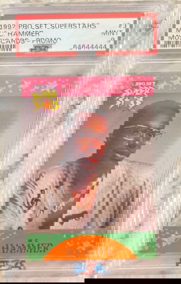 1992 MC Hammer Pro Set Superstars PROMO PSA 9 Rare Low Pop 6 Only 2 Higher