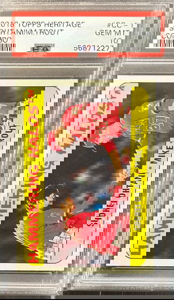 2018 Topps Heritage Ohtani/Trout Combo PSA 10