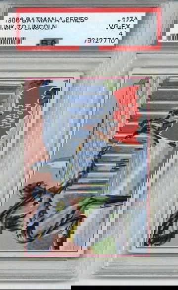 1966 TOPPS BATMAN A SERIES #17A LINK TO LINCOLN PSA 4 VG-EX LOW POPULATION