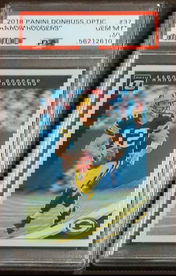 2018 Donruss Optic, #37, Aaron Rodgers, PSA 10