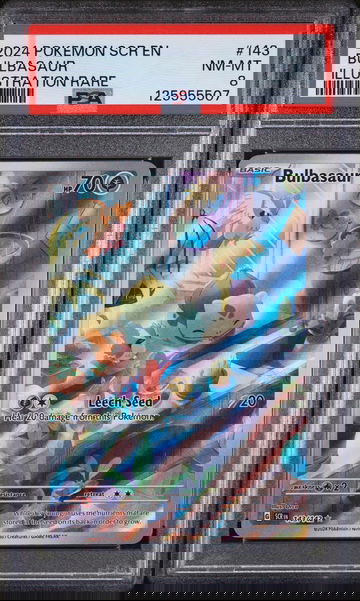 2024 Pokemon Stellar Crown Illustration Rare Bulbasaur #143 PSA 8