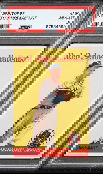 1958 Topps #190 RED SCHOENDIENST Cardinals PSA 8 NM/MT