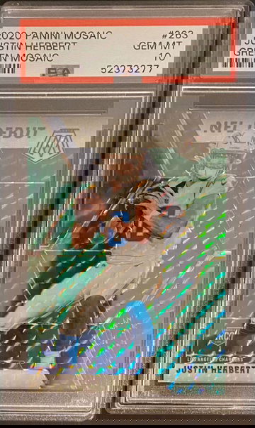 2020 Panini Green Mosaic Justin Herbert PSA 10