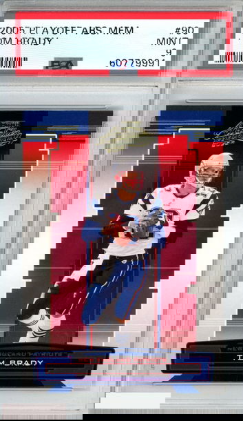 2005 PLAYOFF ABSOLUTE MEMORABILIA TOM BRADY #90 NEW ENGLAND PATRIOTS PSA 9 MINT