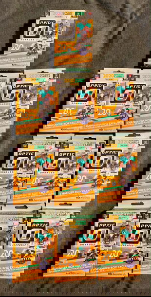 (10) 2020 NFL Donruss Optic Hangers 