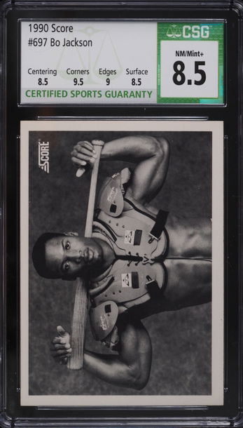 1990 SCORE BO JACKSON #697 CSG 8.5 NM-MT+