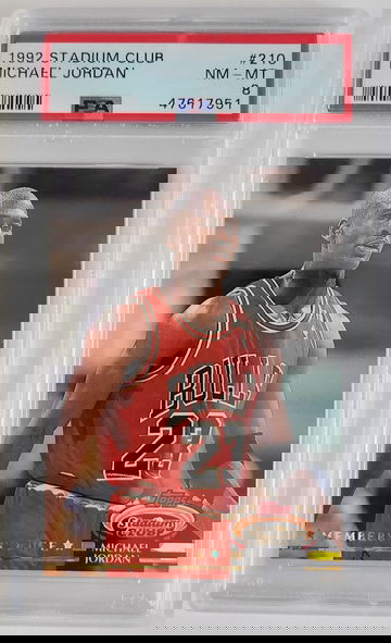 1992 Stadium Club Michael Jordan #210 SP PSA 8 NM-MT