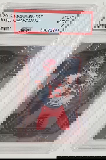 2017 Select Premier Level Patrick Mahomes II ROOKIE RC #103 PSA 9 MINT