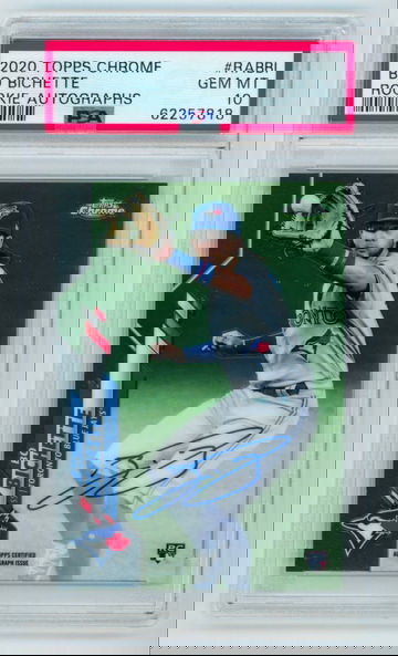2020 Topps Chrome Bo Bichette Rookie Auto PSA 10