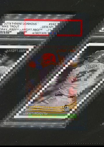 2018 Panini Donruss #242 Mike Trout Artist Proof SSP /10 POP 2 PSA 10 GEM MINT
