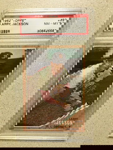1962 Topps #83 Larry Jackson PSA 8 NM-MT CARDINALS 