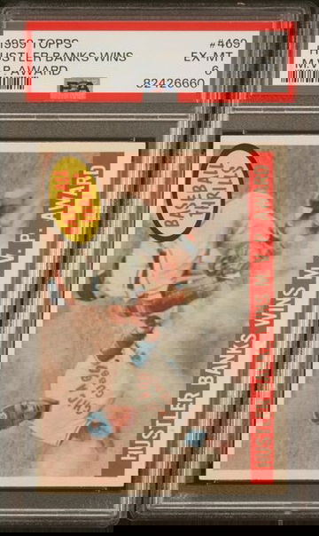 1959 Topps Hustler Banks Wins M.V.P. Award #469 PSA 6 [BL-3.29]