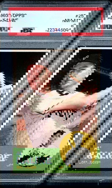 1963 TOPPS #25 AL KALINE PSA 8 NM-MT