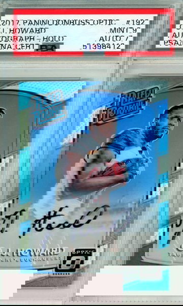 2017 PANINI DONRUSS OPTIC O J HOWARD #192 AUTOGRAPH-HOLO ROOKIE BUCS PSA 9 MINT