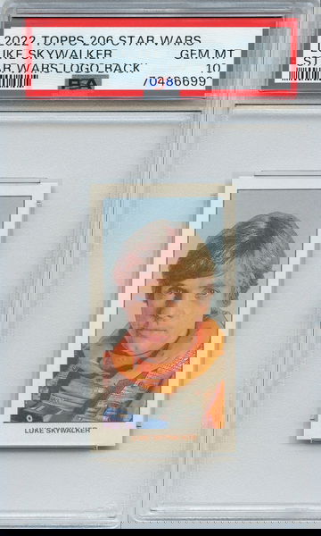 Luke Skywalker 2022 Topps T206 Star Wars Logo Back PSA 10 SP