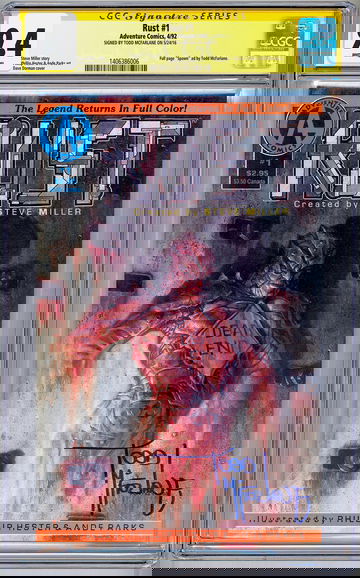 RUST #1 CGC-SS 9.4 *VERY FIRST SPAWN APPEARANCE* SIGNED BY TODD MCFARLANE 1992