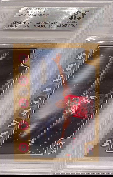 2008-09 Topps LeBron James Gold #23 “Chalk Toss” 0495/2008 BGS 8.5