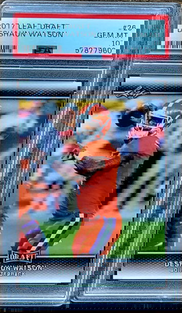 2017 DESHAUN WATSON Leaf Draft PSA 10 Rookie RC #26 