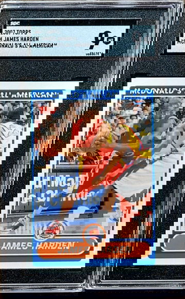 2007 JAMES HARDEN Topps Mcdonalds All-American SGC 9 Rookie RC #JH