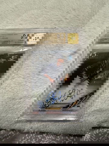 2019 CJ ABRAMS  BOWMAN CHROME DRAFT AUTO BGS 9.5/10