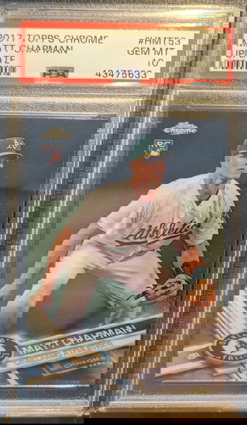 2017 Topps Chrome Update Matt Chapman Rookie Card RC #HMT53 PSA 10