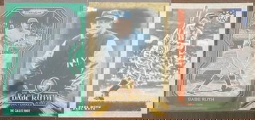 Babe Ruth 2021 Prizm Green Wave & 2 card lot