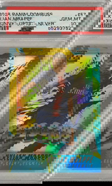 2018 Panini Donruss Kylian Mbappe Explosive Optic Silver PSA 10 Gem-Mint