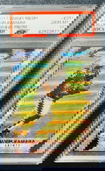 2017 Prizm Alvin Kamara Blue Wave Prizm RC /149 PSA 10 POP 14